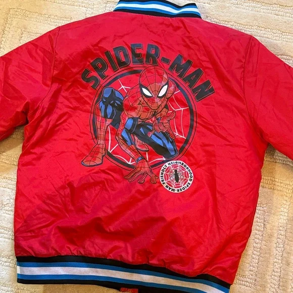Marvel Superheroes Characters Boys Bomber Jacket, Spider-Man - Picture 8 of 13